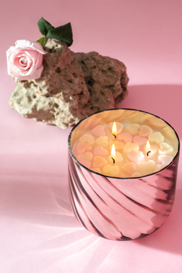 Secret Whispers Glass Candle | Rose Gold | Scented Candles