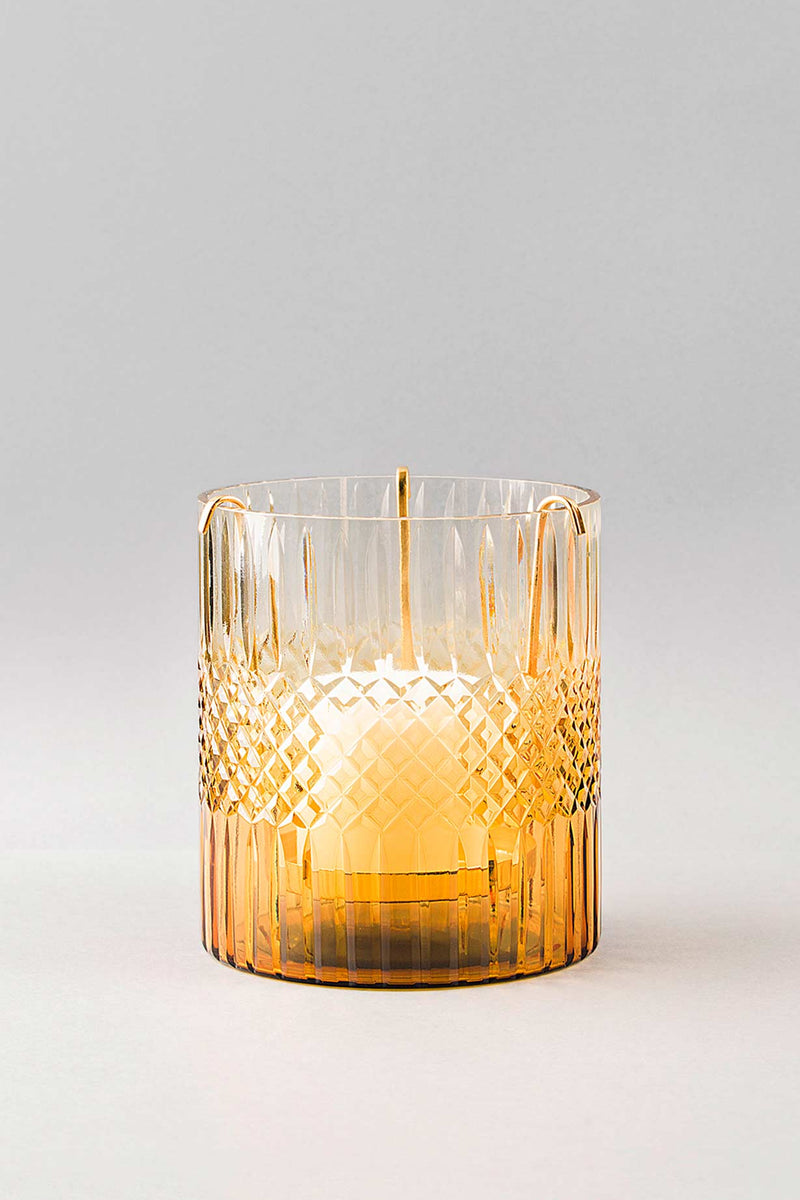 Royal Cut - Glass Hurricane | Scented Candle | Amber