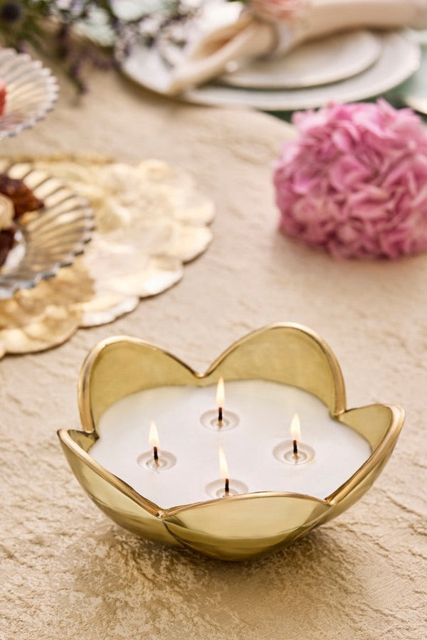 Eternal Bloom - Flower Bowl Candle | Green | Zen Garden