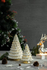 White | Led Fitted Glass Christmas Tree