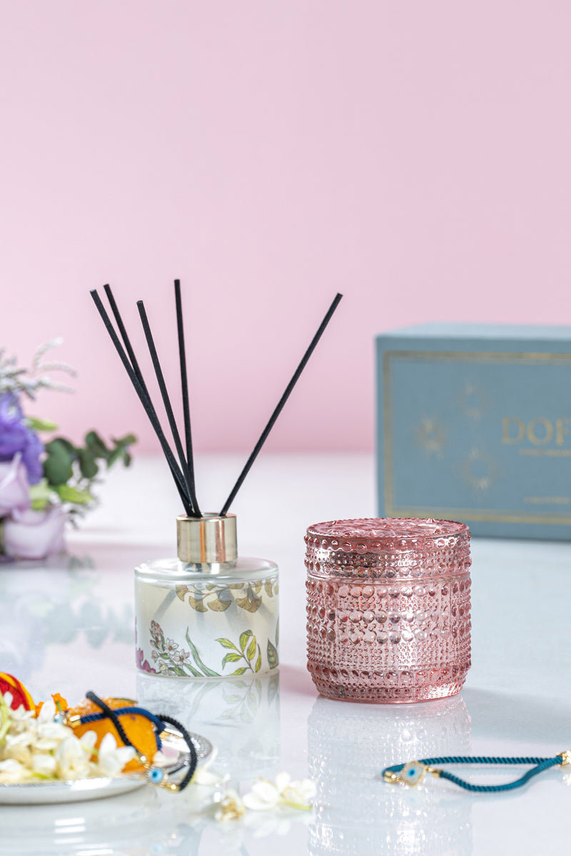 Diffuser & Trinket Jar candle set | Tuberose & Orchid | Scented Candle