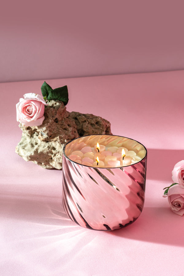 Secret Whispers Glass Candle | Rose Gold | Scented Candles