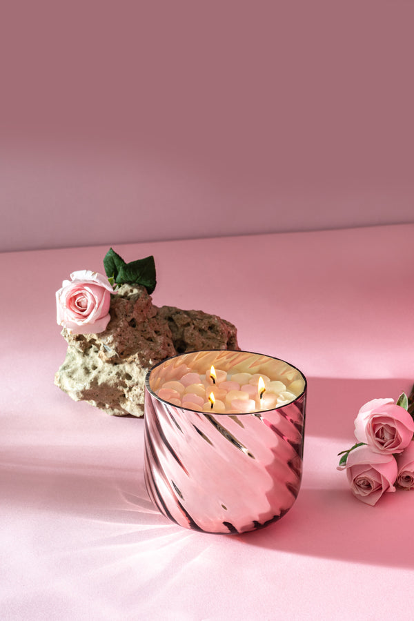 Secret Whispers Glass Candle | Rose Gold | Scented Candles