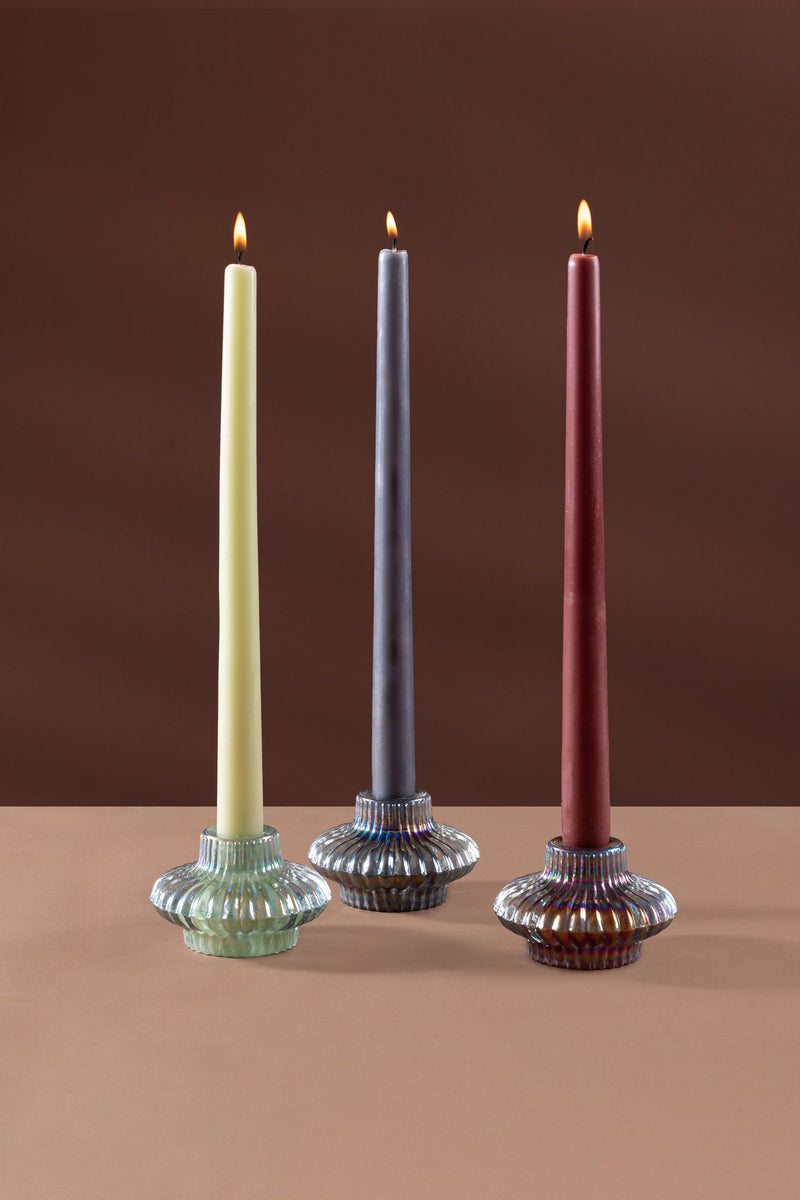 Scented Utopia - Taper Candles | Green | Set of 2