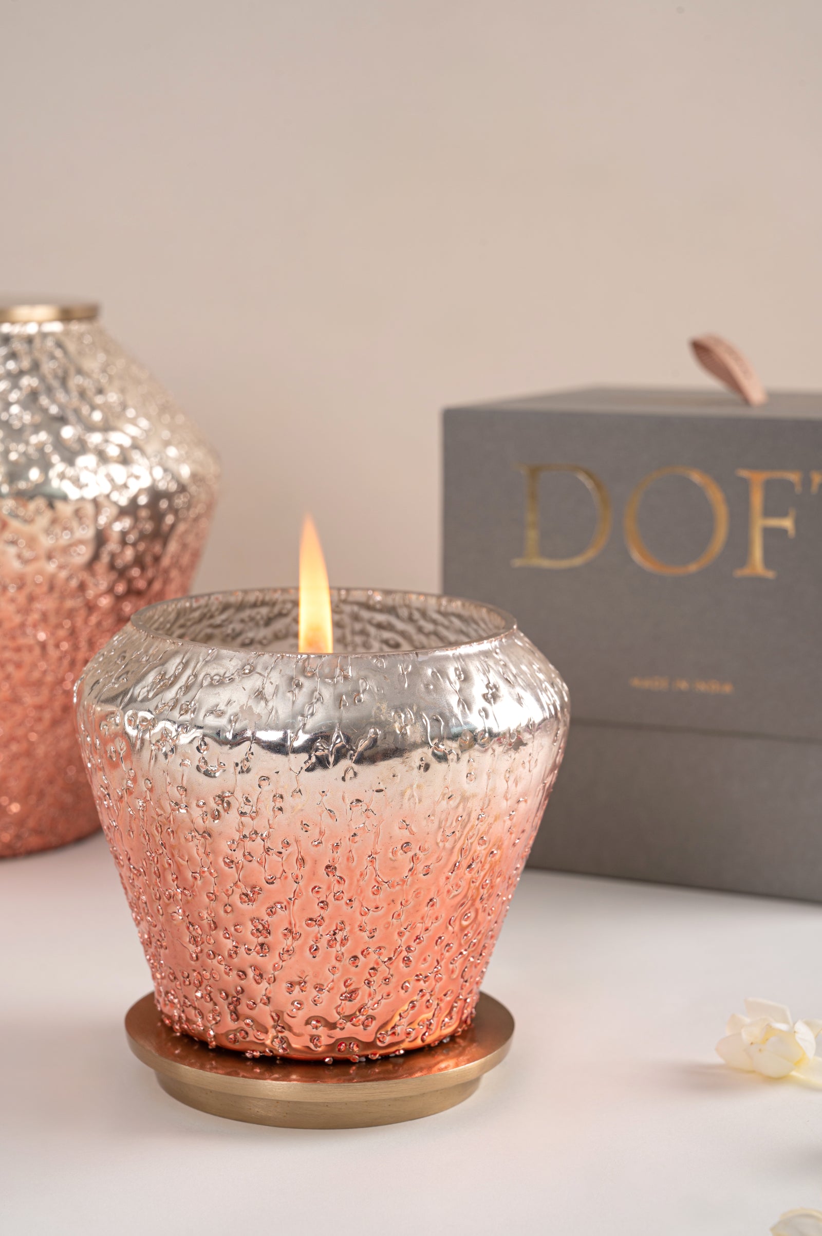 Rose gold candles discount