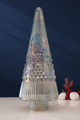 Frosted Cut Glass LED Christmas Tree