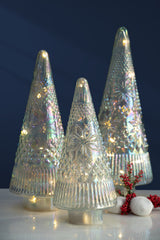 Frosted Cut Glass LED Christmas Tree