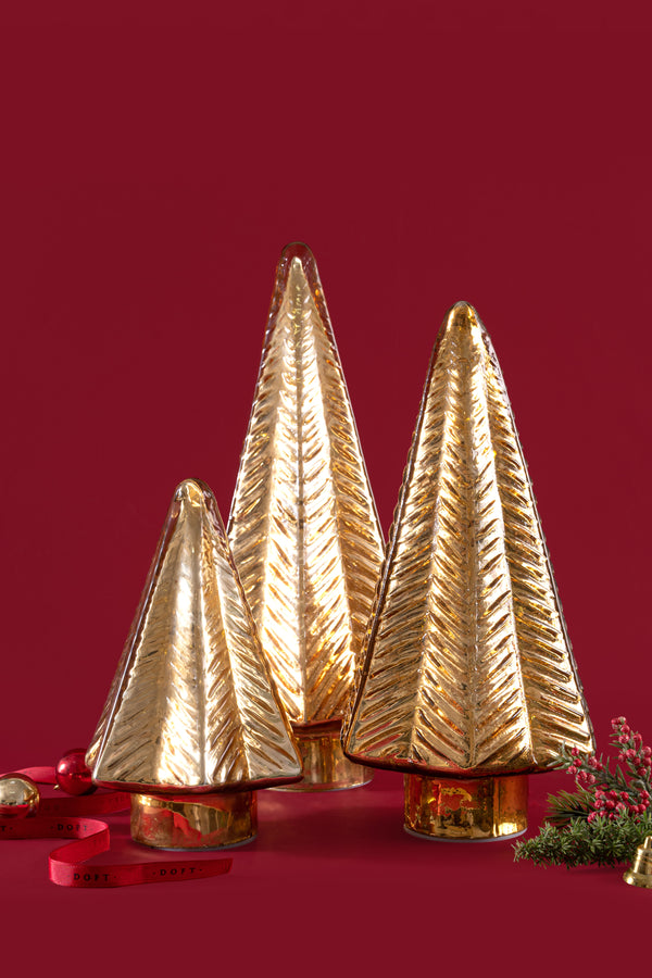 Gold | Led Fitted Glass Christmas Tree