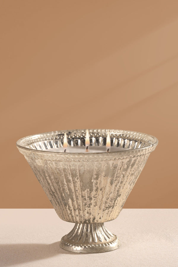 Heritage Heirloom - Footed Candle (L) | Silver | Whispering Jasmine