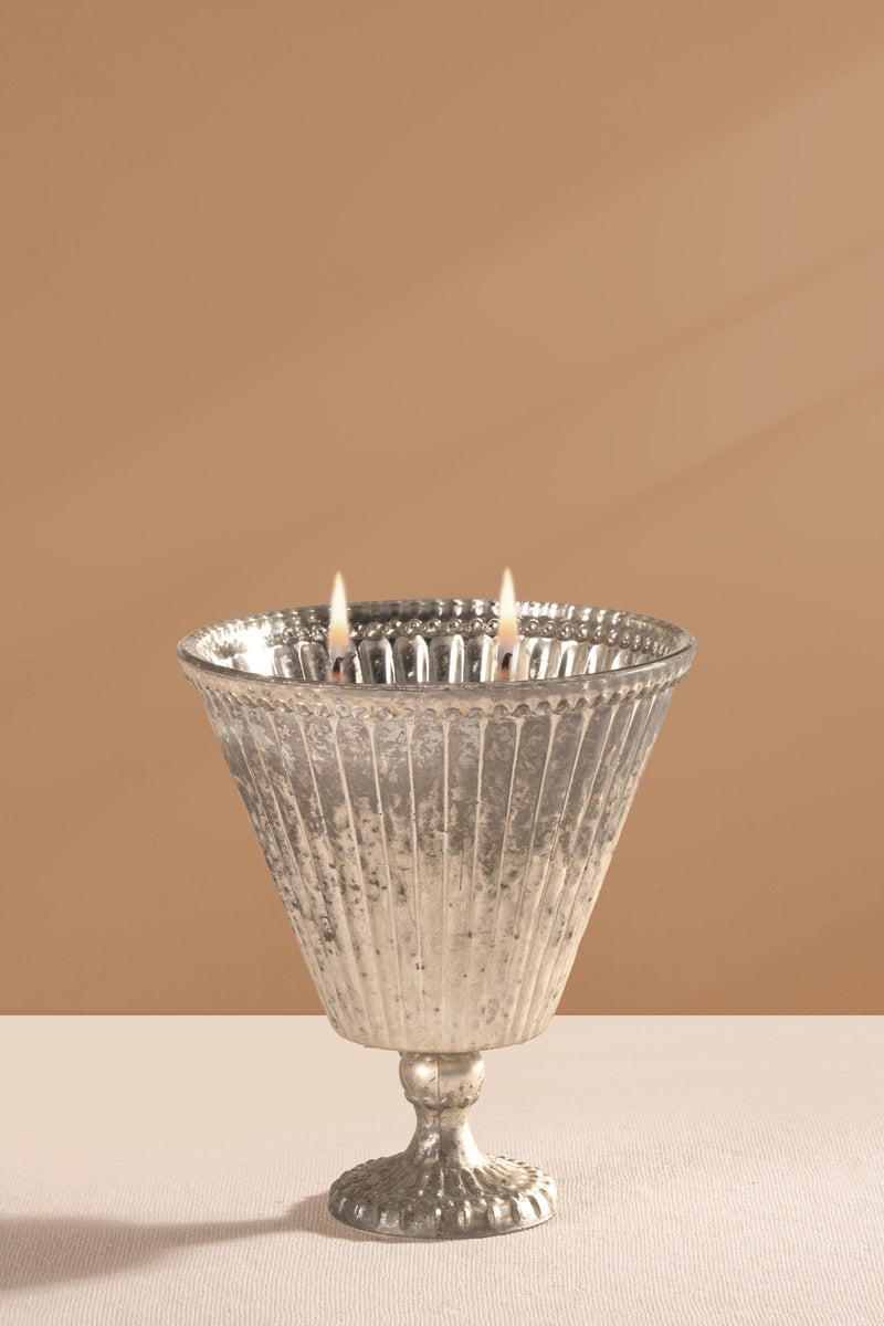 Heritage Heirloom - Footed Candle (M) | Silver | Whispering Jasmine