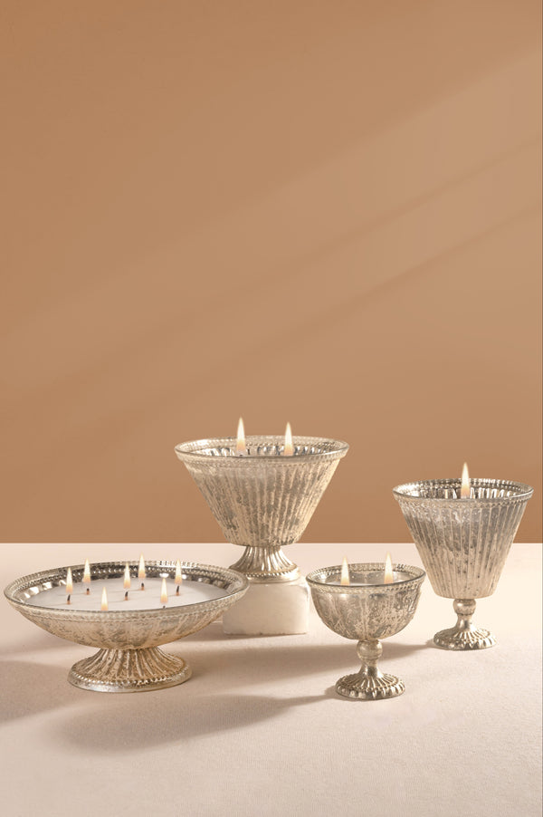 antique silver candle set for gifting