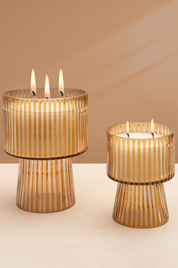 footed candle for gifting and home decor