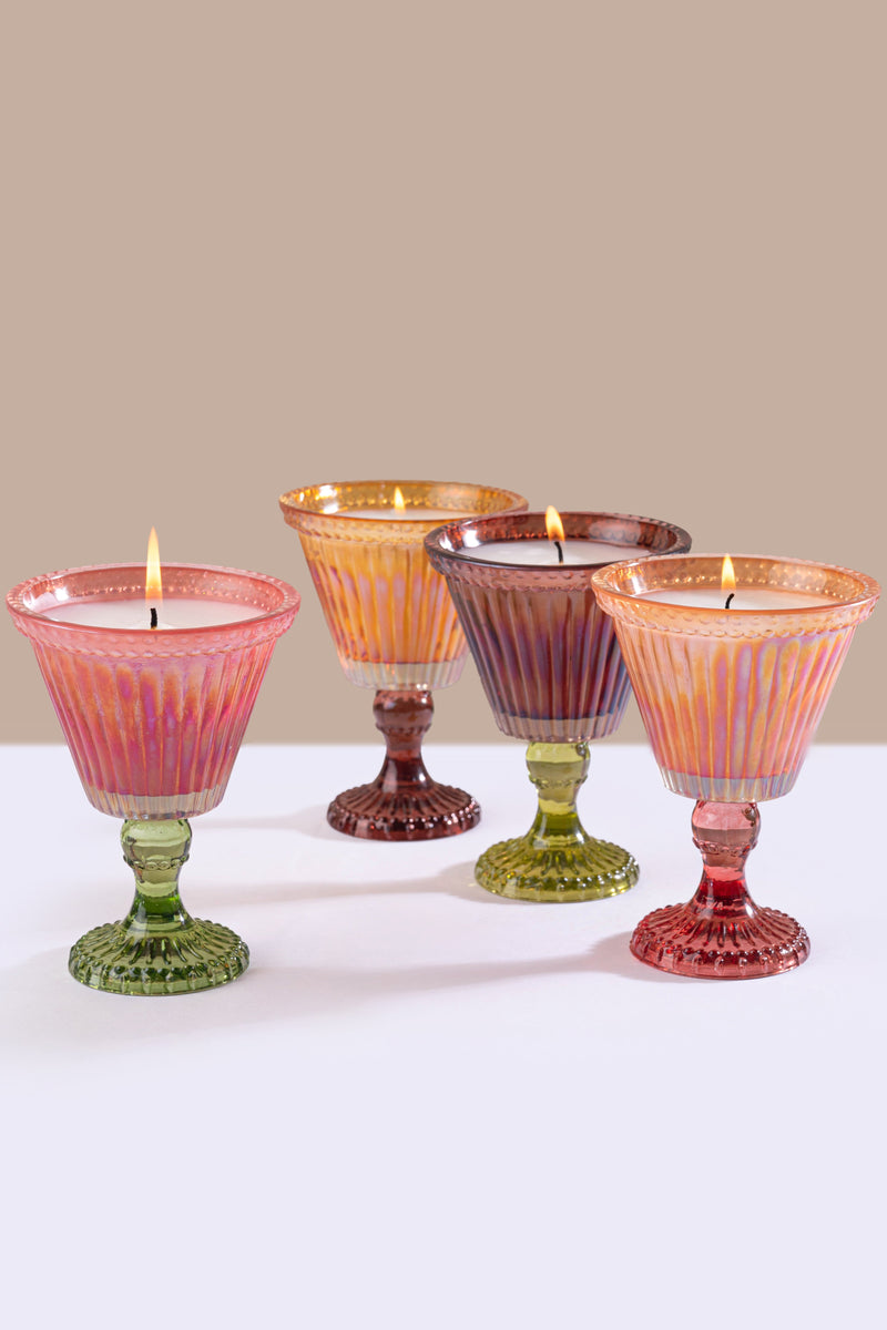 Sundae - Footed Candle | Brown | Gardenia Delight