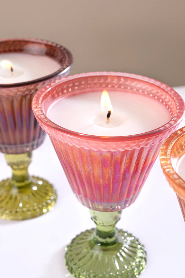 Sundae - Footed Candle | Pink | Salted Vanilla