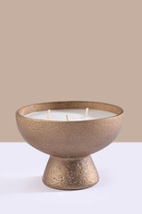 golden metal candle gift set