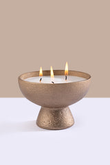 golden metal candle gift set