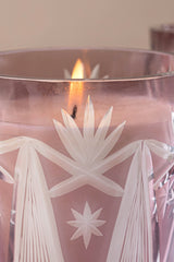 pink color jar candles set of 2 