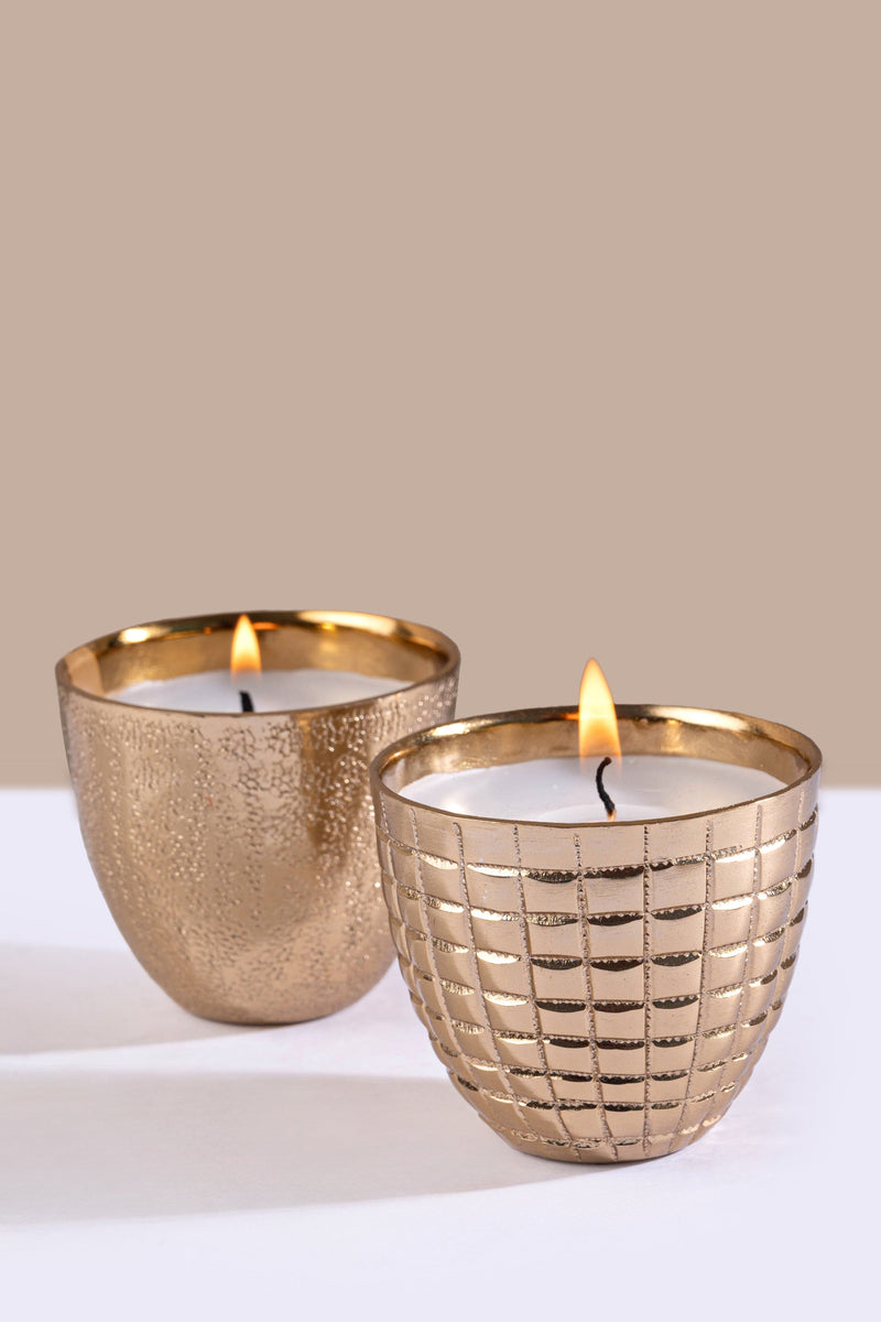 golden metal votives for gifting