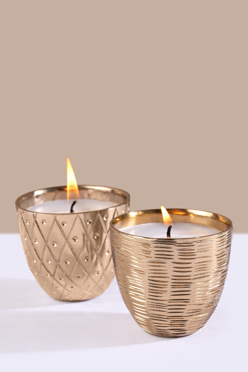 golden metal votives for gifting