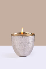 silver metal votive for gifting