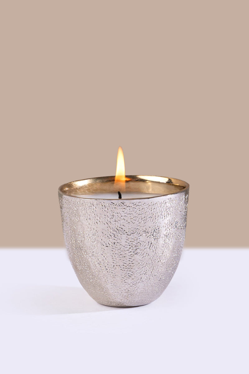 silver metal votive for gifting