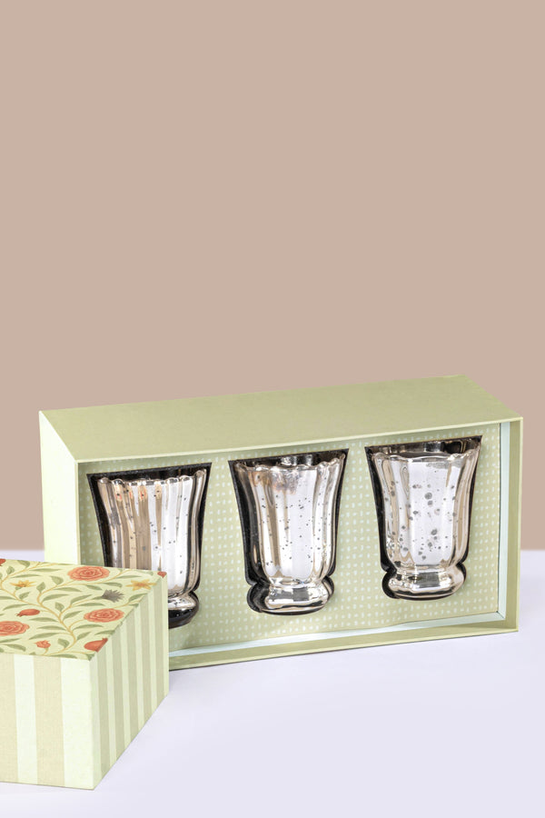 Silver Blossom - Gift Set | Silver | Santal Blush | Set of 3