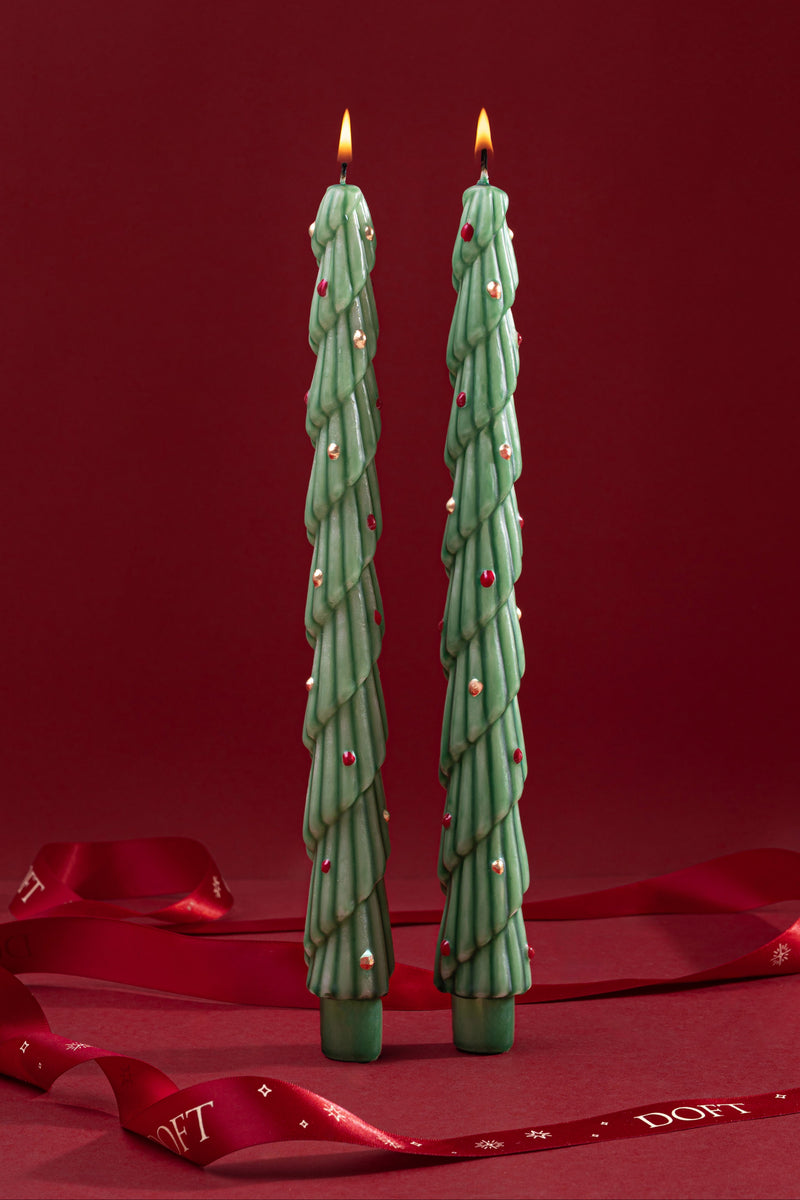 Nordic Trees Duo - Taper Candles | Set Of 2