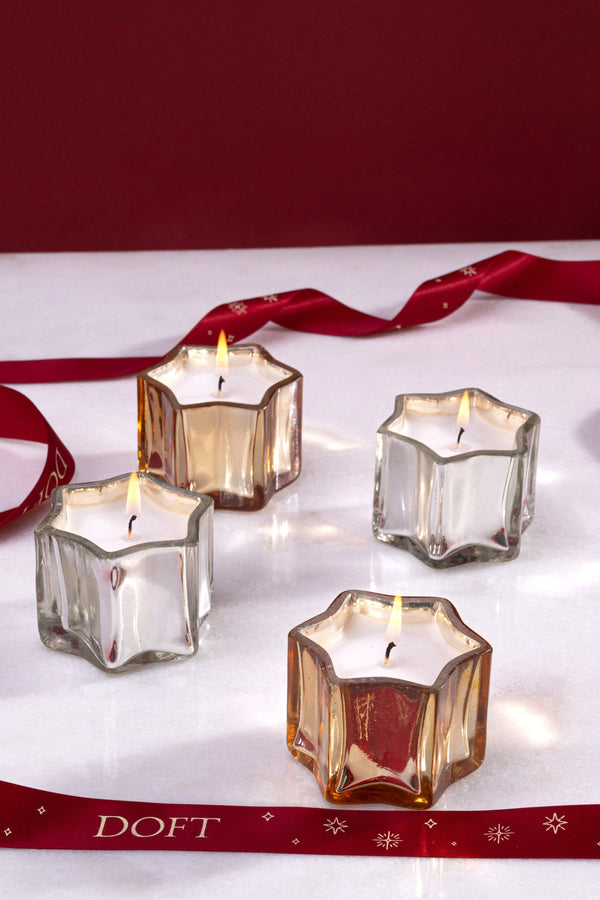 Northern Light Star - Scented Candle | Multi | Winter Petals | Set of 4