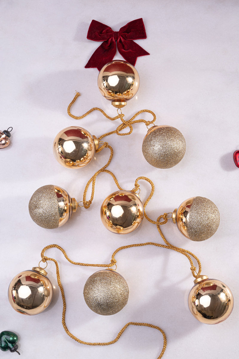 Gleam Garland - Ornaments | Gold
