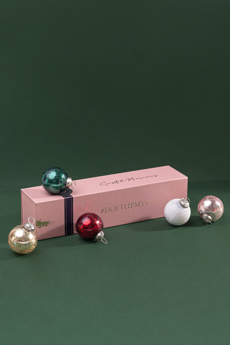 Glass Ornaments | Multi-Colour | Set of 5