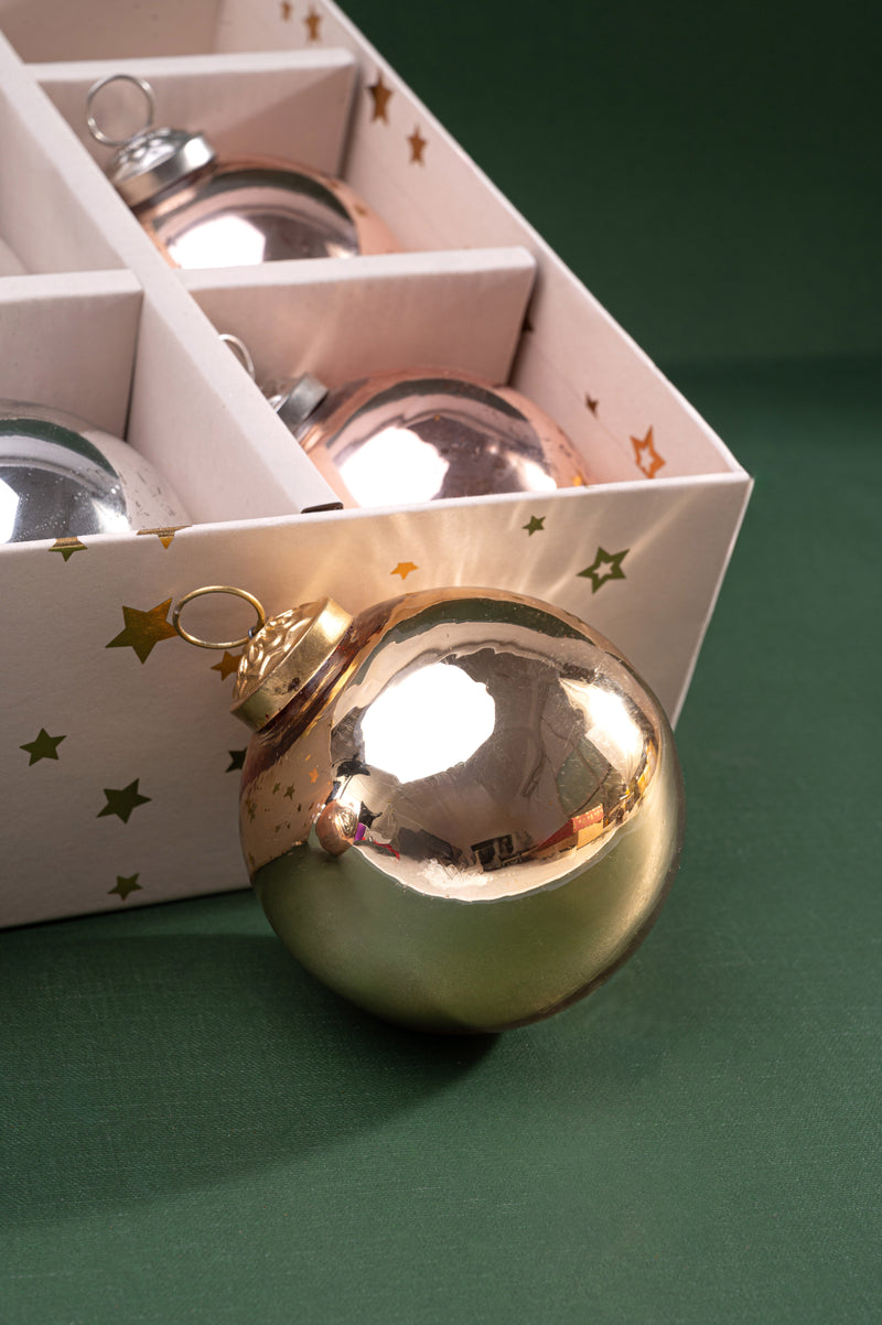 Glass Ornaments | Multi-Colour | Set of 9