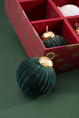 Velvet Ornaments | Multi-Colour | Set of 9