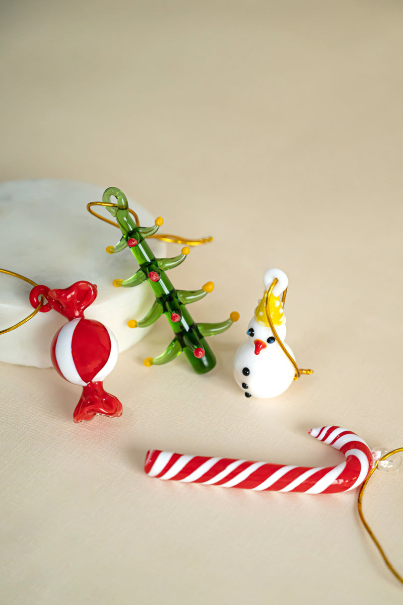 Winter Whispers - Glass Ornaments | Set of 4