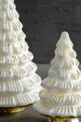 White | Led Fitted Glass Christmas Tree