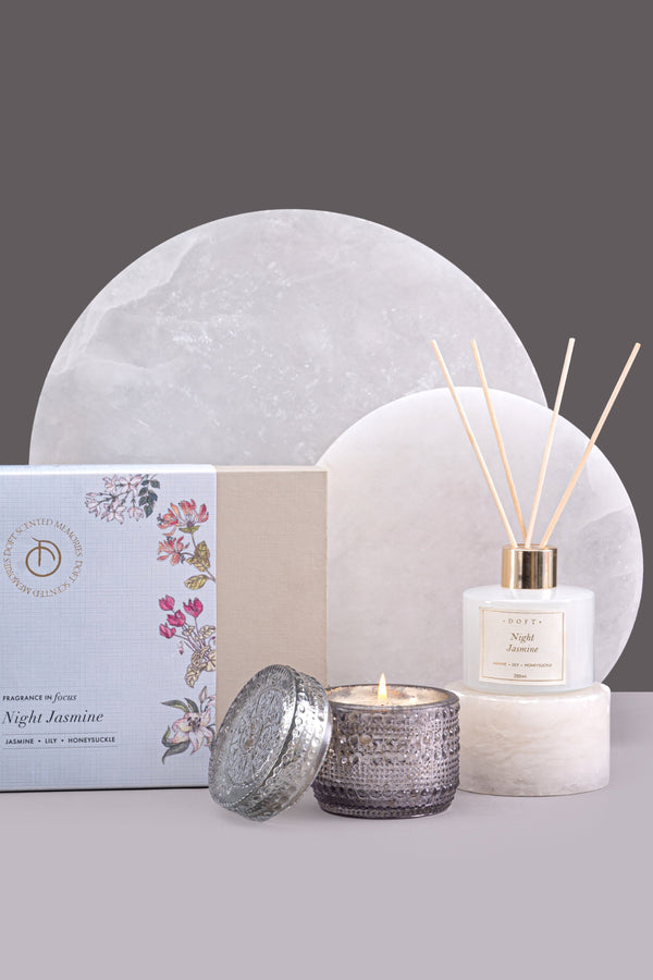 Diffuser & Trinket Jar candle set | Night Jasmine | Scented Candle