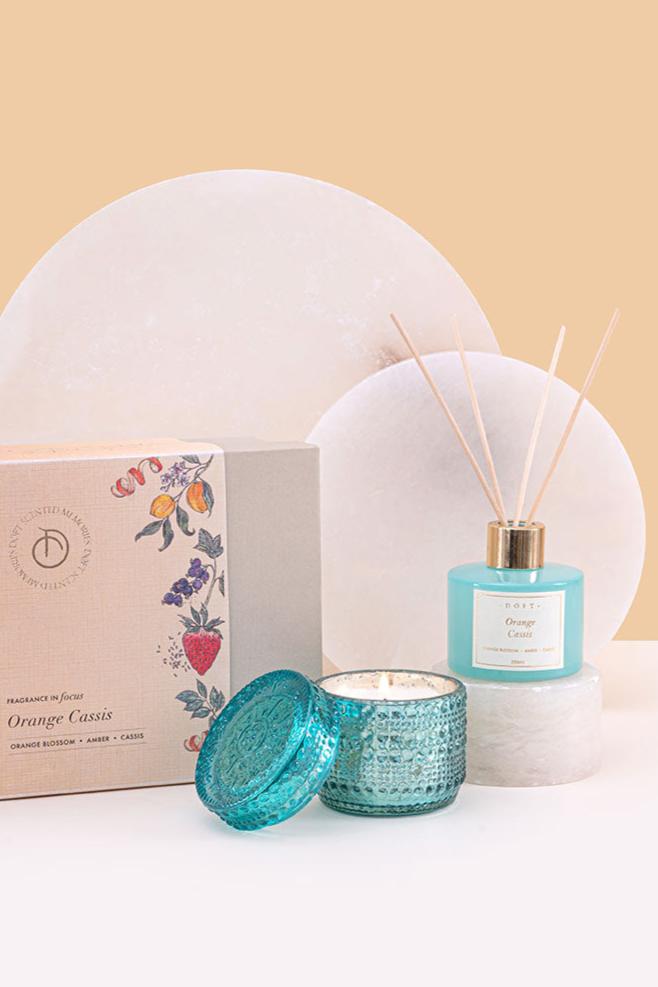 Diffuser & Trinket Jar candle set | Orange Cassis | Scented Candle