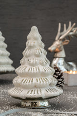 White | Led Fitted Glass Christmas Tree