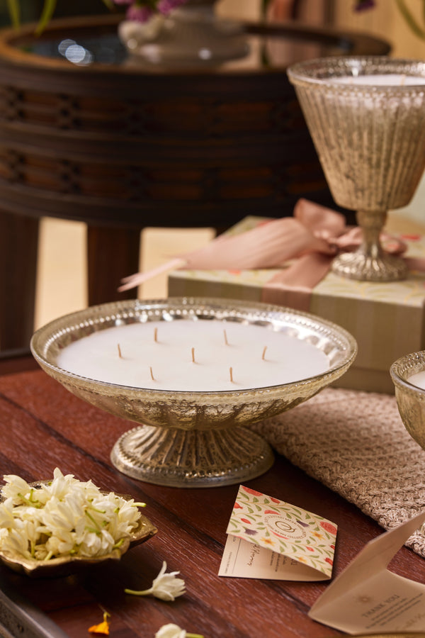 Heritage Heirloom - Bowl Candle | Silver | Whispering Jasmine