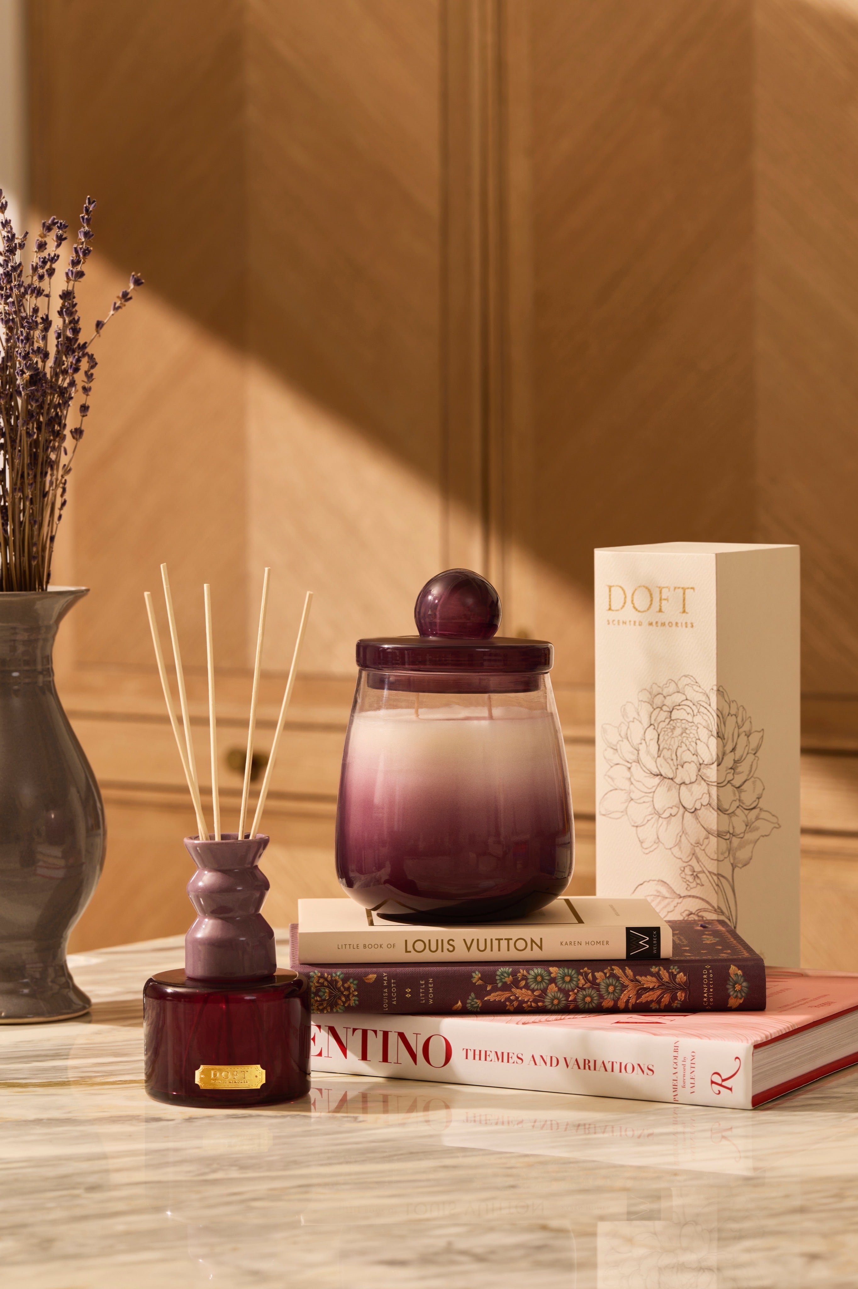 Cosmic Set - Candle (M) & Diffuser | Purple | Opulent Oud – Doft Candles