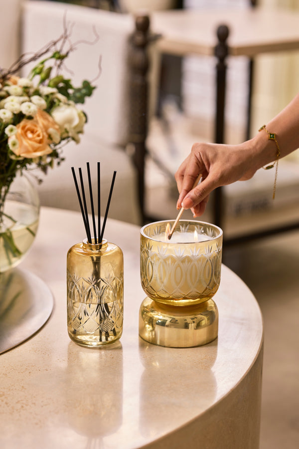 Royal Haze - Candle Diffuser Set | Gold | Oud Bazaar | Set Of 2