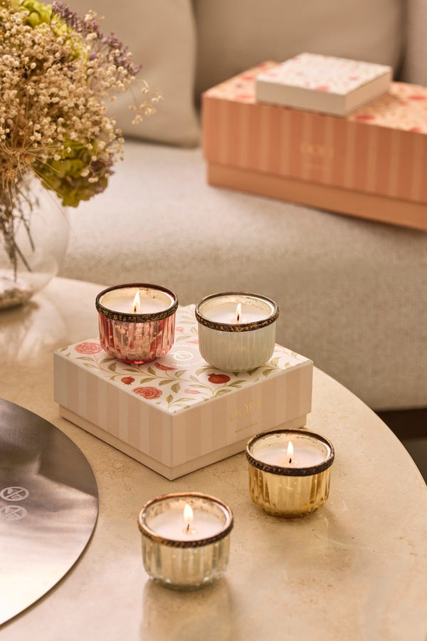 Gilded Votives - Gift Set | Golden Vanilla | Set of 4