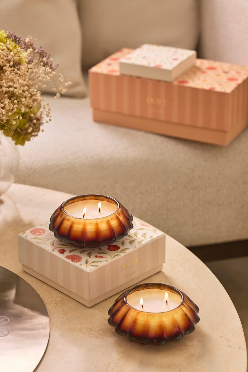 Amber Frost - Bowl Candles | Amber | Patchouli Passion | Set of 2