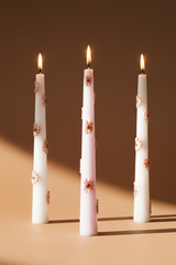 3D Blossom Trio - Taper Candles | Set of 3