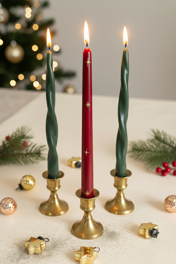 Nordic Trees Trio - Taper Candles | Set of 3