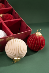 Velvet Ornaments | Multi-Colour | Set of 9