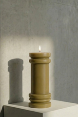 Olive Modern Pillar Candle