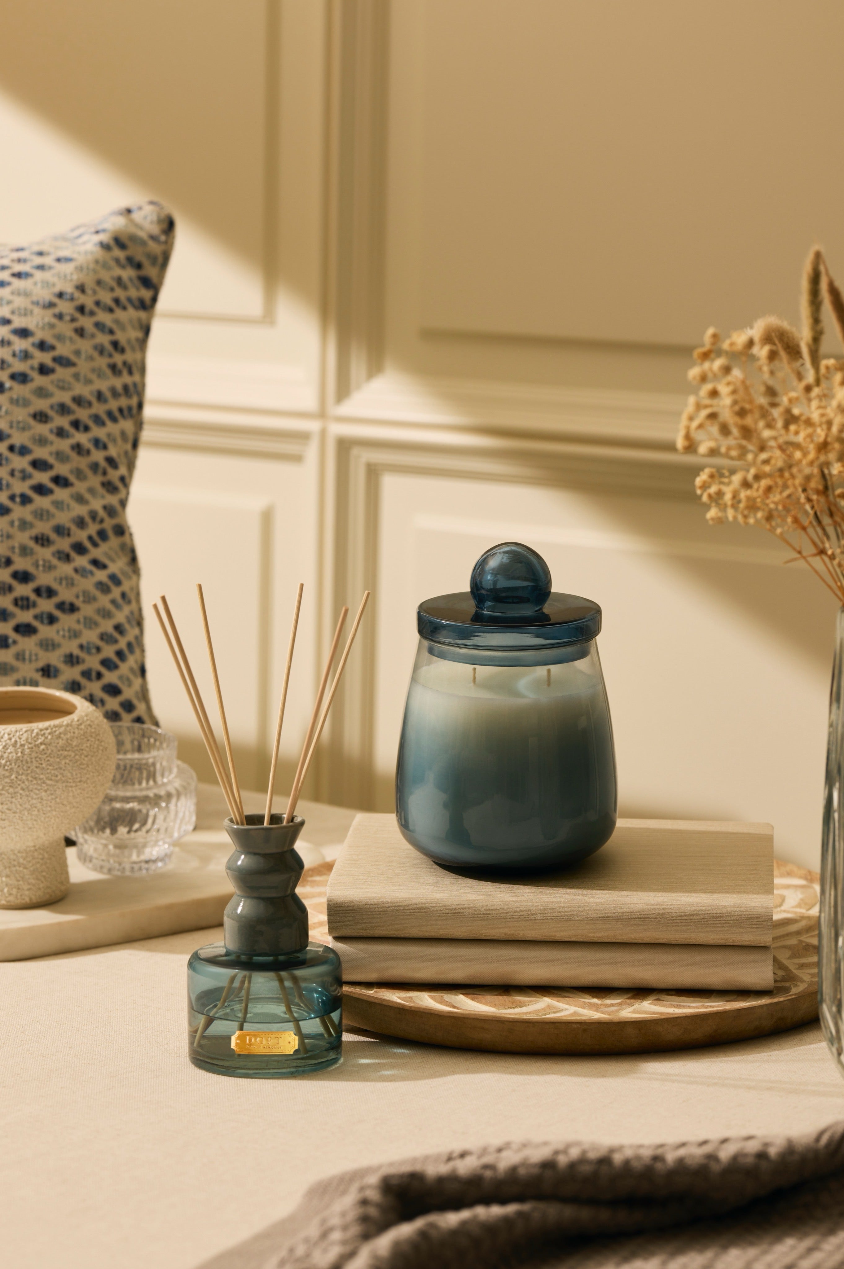 Cosmic Set - Candle (M) & Diffuser | Blue | Balmy Bergamot – Doft Candles