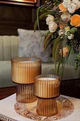Luxe Vitara - Footed Candle | Gold | Dewy Balsam