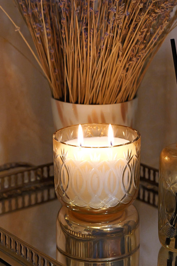 Royal Haze - Footed Candle | Gold | Oud Bazaar