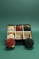 Velvet Ornaments | Multi-Colour | Set of 6